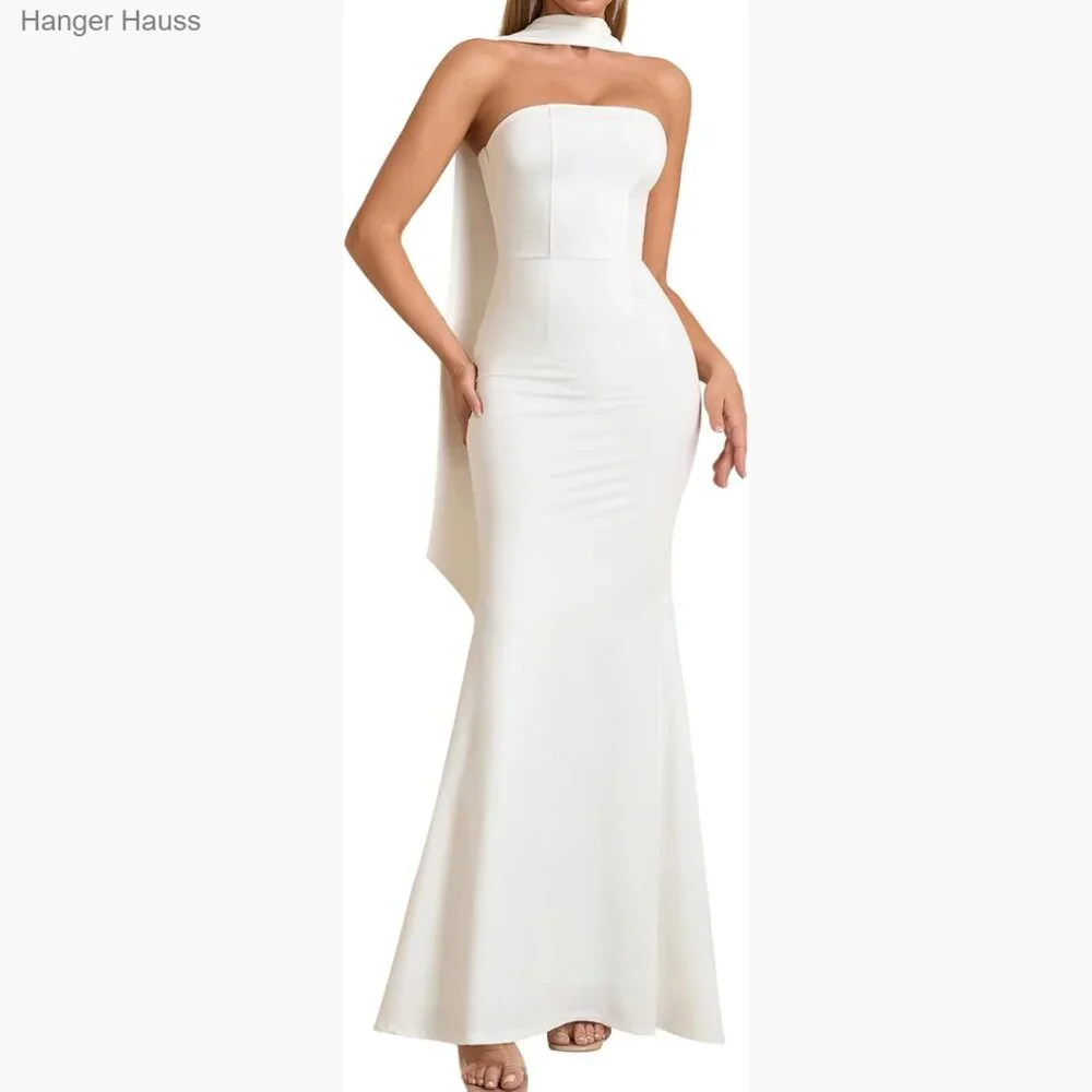 white tube top bodycon dress Bandeau Cut Out Sequin Trim Mini Dress In White Texture | EGO US